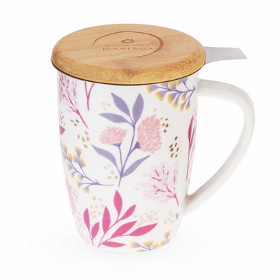 Bailey™ Botanical Bliss Ceramic Tea Mug & Infuser by Pinky Up®