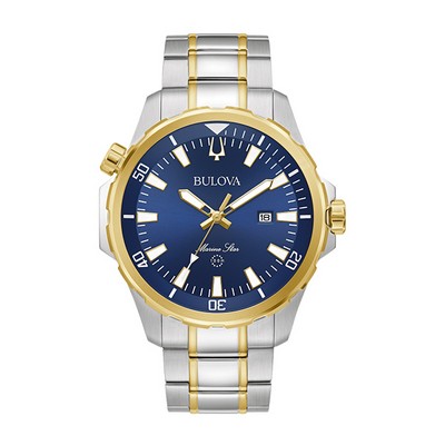 Bulova 98B384 Marine Star - Silver, Blue & Gold