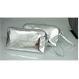 Silver Zippered Wristlet (8"w x 6"h)