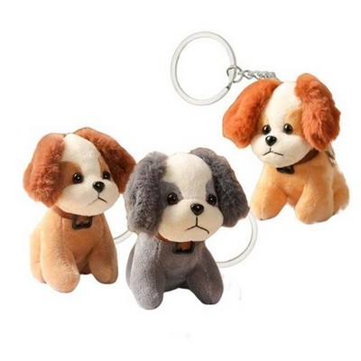 Plush Dog Toy Keychain