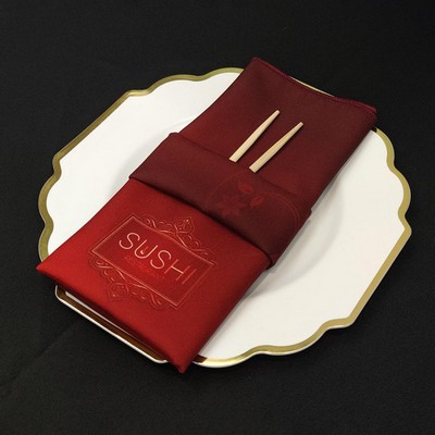 Custom Napkins With Logo, Double Sided Poly Cloth Napkin