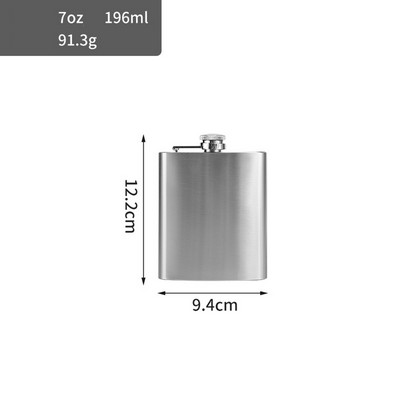 7 OZ Silver Stainless Steel Flask Women Whiskey Flask