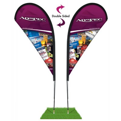 8' Tear Drop Wind Flag Only - Double Sided