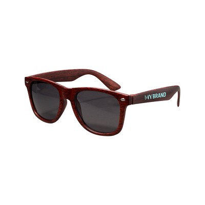 Woodtone/Woodgrain Sunglasses - Tan