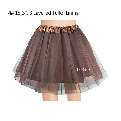 Adult Women's Classic Elastic Layered Tutu Skirt