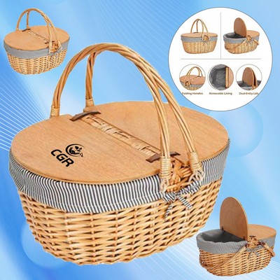 Handwoven Willow Picnic Hamper