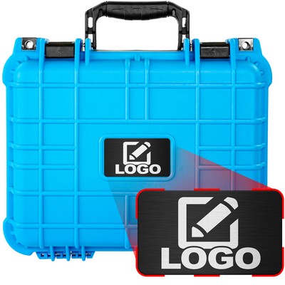 Eylar Neon Blue 13.37" Hard Camera Case with Custom Logo