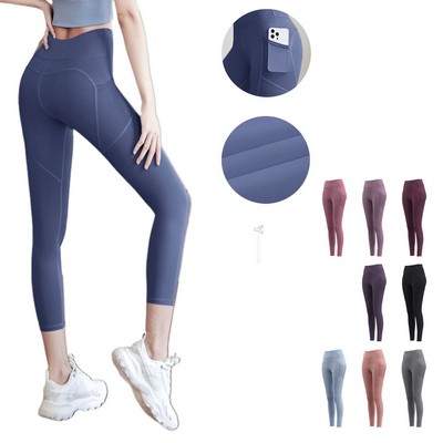 Women High Waist Elasticity Yoga Pant w/Pocket