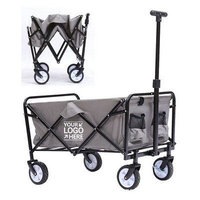 Collapsible Folding Utility Quad Compact Wagon w/Removable Fabric