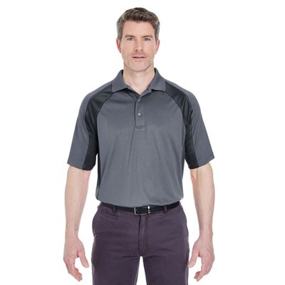 UltraClub Adult Cool & Dry Sport Performance Colorblock Interlock Polo