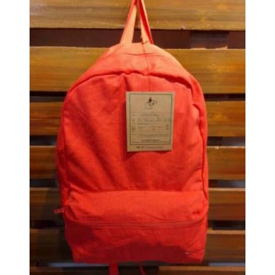 Red Recycled Canvas Backpack