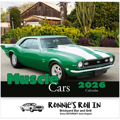 Muscle Cars Wall Calendar: 2026 Stapled