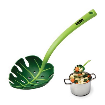 Green Leaf Shaped Colander