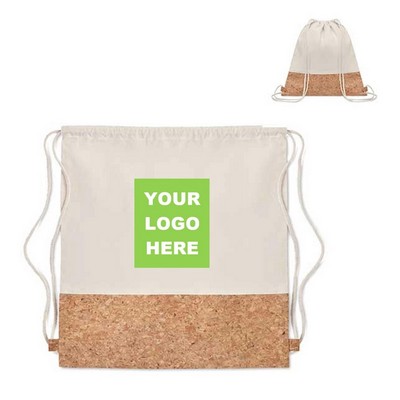 Canvas & Cork Drawstring Backpack