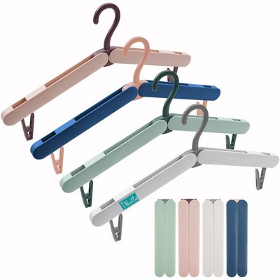 Foldable Travel Hanger With Clips