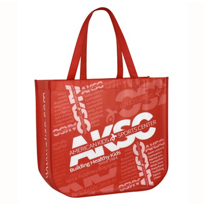 Stylish Laminated Non-Woven Round Cornered Promotional Tote Bag 16"x14"x6"