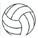 Volleyball Stock Temporary Tattoo