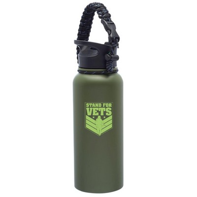 34 oz. Vulcan Stainless Steel Water Bottles w/ Carrying Strap