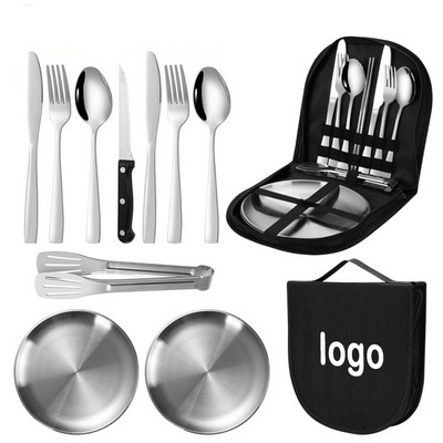 10 In 1 Outdoor Stainless Steel Cutlery Set