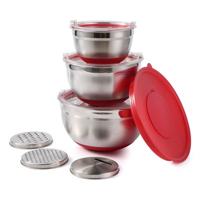 Gourmet Edge 10 Piece Stainless Steel Mixing Bowl Set