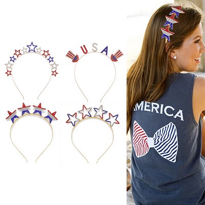 Independence Day Alloy Rhinestone Star Headband