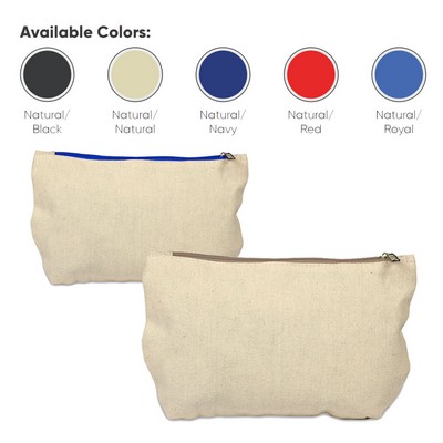 Heavy Canvas Travel Kit Bag Makeup Bag With Color Zipper