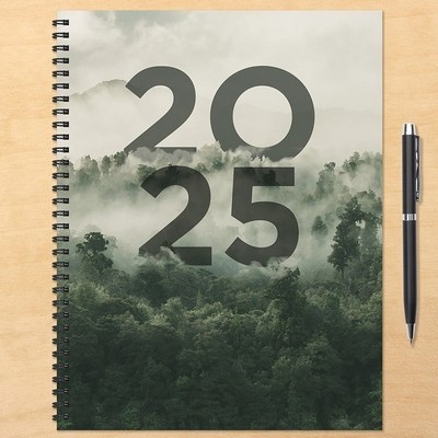 2025 Forest Mist Large Weekly Monthly Planner