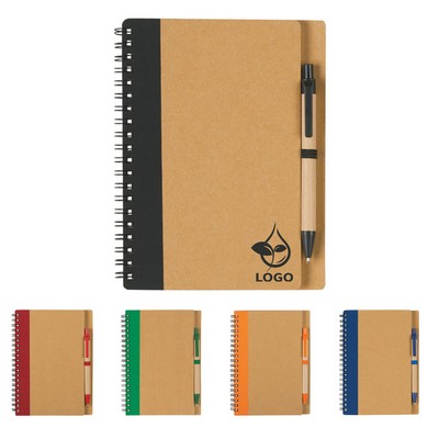 Recycle Eco-Inspired Hardcover Write Notebook & Pen