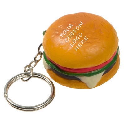 Hamburger Stress Reliever Key Chain