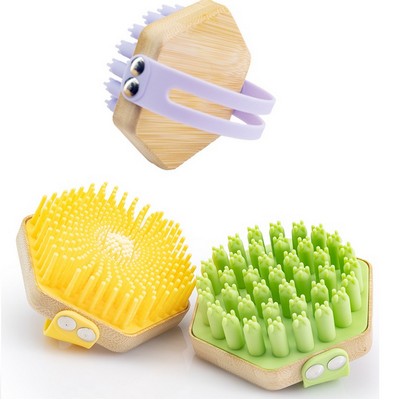 Custom Bamboo & Silicone Body Scrubber