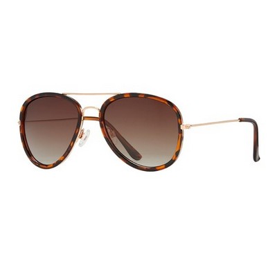 Asher Eco-Process Polarized Sunglasses w/Tortoise Brown/Gold Frame