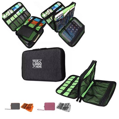 Custom Mesh Breathable Travel Electronics Tech Organizer Cable Accessories Bag