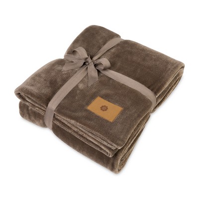 Mink Ever Soft Throw Blanket - Mocha