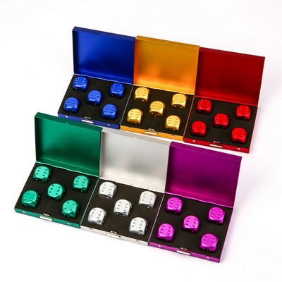 Aluminum Alloy Dice Sets With Gift Box