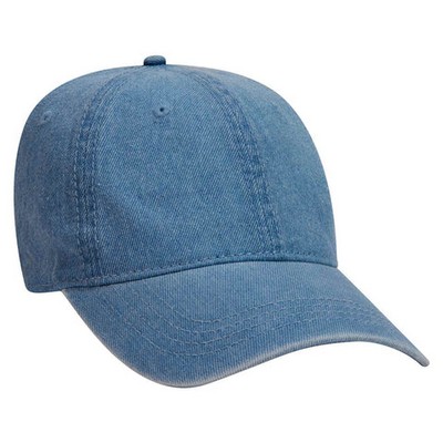 Otto Low Profile Garment Washed Pigment Dyed Denim Cap