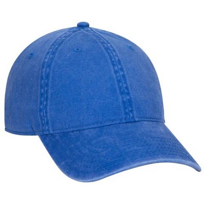 Otto Garment Washed Cotton Twill Cap w/6 Row Visor