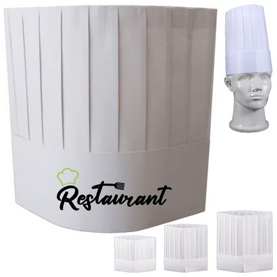 Non-woven Disposable Cooking Chef Tall Hat