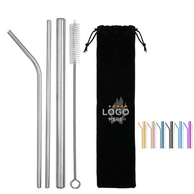 Stainless Steel Straw Set with Pouch