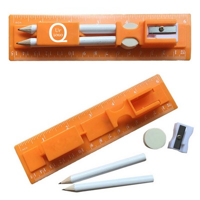 6.30 Inch Plastic Ruler Stationery Kit