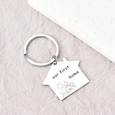 Alloy New Home Keyring