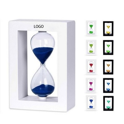 Colorful Round Glass Hourglass Timer - Minimalist Home Decor Gift