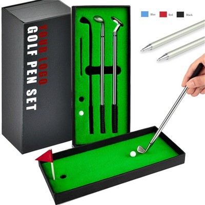 Desktop Mini Golf Pen Holder Set