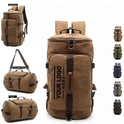 Versatile 3-in-1 Canvas Travel Duffel Bag for All Your Needs