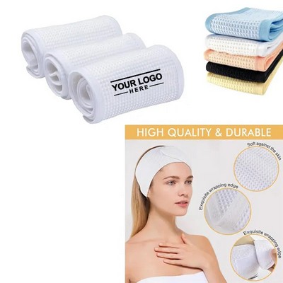 Soft Waffle Weave Facial Spa Headband for Comfortable Care