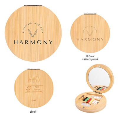 Bamboo Sewing Kit With Mirror