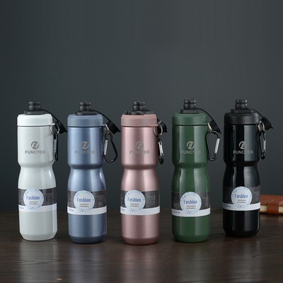 22 Oz./680ml 304 Stainless Steel Vacuum Thermos Cup Outdoor Sports Portable Bike Riding Water Bottle