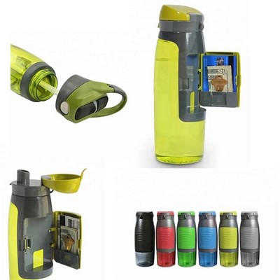 25oz Outdoor Water Bottle with Convenient Wallet