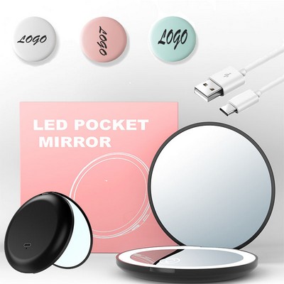 Magnification Compact Mirror With Light