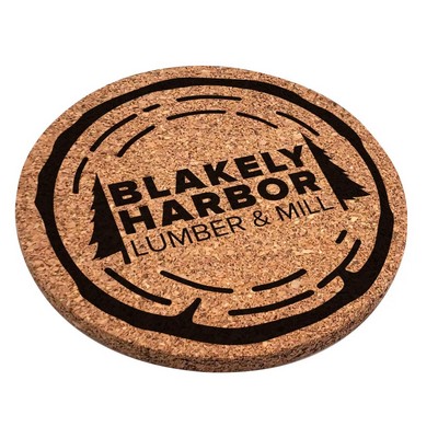 Cork Wood Coaster - Laser Etched