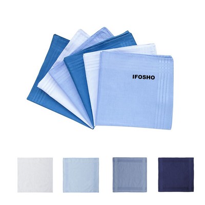 Portable 100% Pure Cotton Handkerchief with Stitching